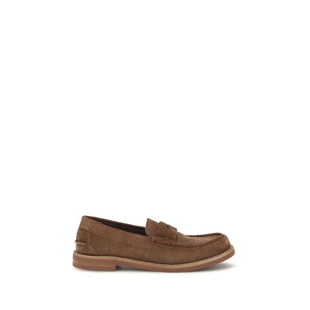 Pedro García Brown Suede Leather Slip-On Women's Loafers